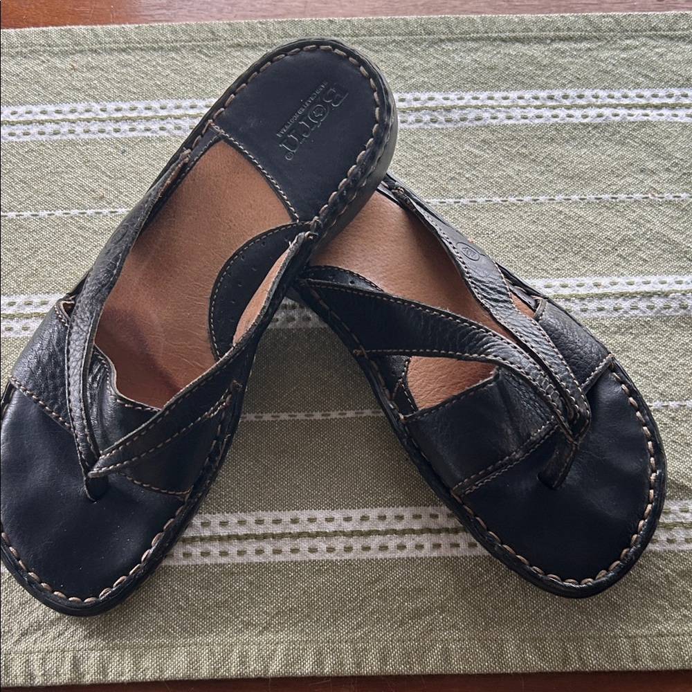 Born Dark Leather Women's Sandals